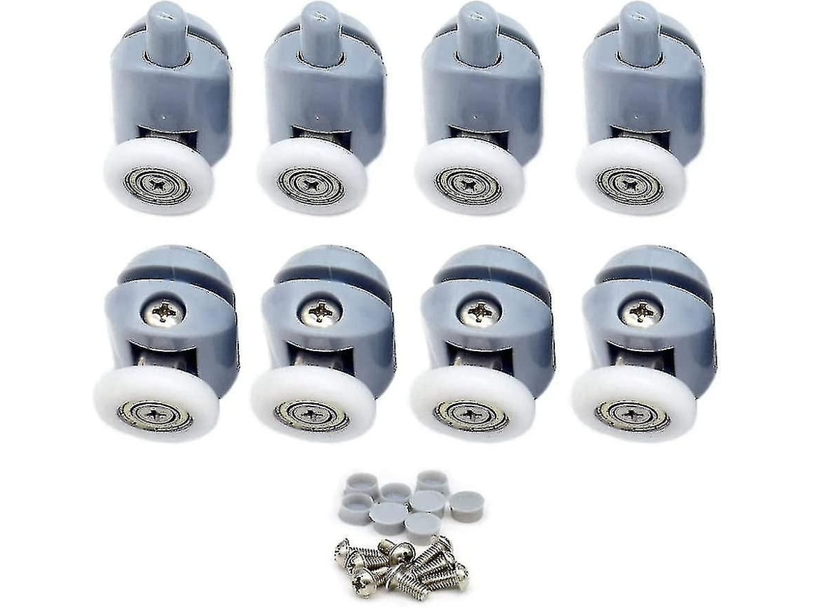 Kit Com 8 Roldanas Para Porta De Box De Vidro, 25mm