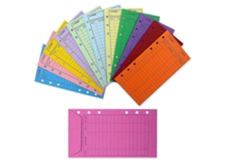 Envelopes Para Orçamento Em 12 Cores Com Furos, Sistema De Envelopes Mais Grossos Para Dinheiro E Poupança. Aquaforge