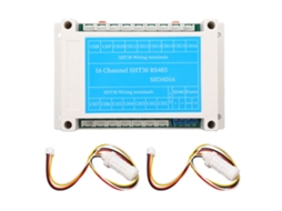 Módulo Sensor De Temperatura E Umidade Rs485 Placa Coletora 16ch Rtu Componentes Eletrônicos Dc8-30v