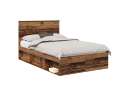 Estrutura da Cama com Cabeceira Madeira Antiga 120x200 cm MAISON EXCLUSIVE