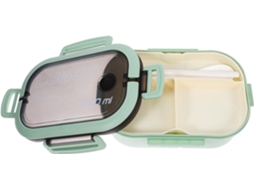 Marmita Bento Para Adultos De 1, 2l Com Divisórias, À Prova De Vazamentos, Fácil De Limpar, Feita De Silicone E Pp