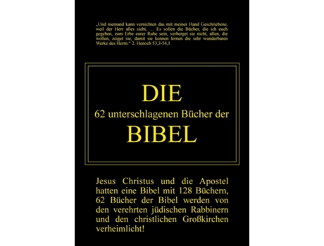 Livro Die 62 unterschlagenen Bücher der Bibel de Markus Pilz (Inglês)