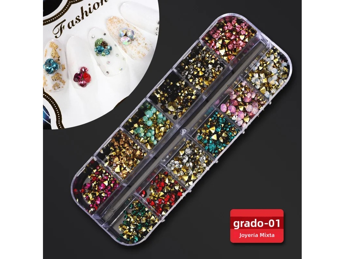 Acessórios para Unhas Decoradas com Strass, Cristais e Aplicações de Strass. MDUG