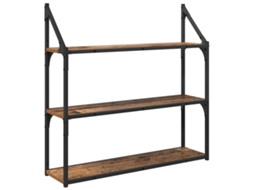 Estante Parede | Prateleira De Parede | Estante Flutuante Madeira Antiga 80 X 21 X 78,5 Cm