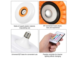 48w S Mart Bt Leds Conectados B Ulb Light Com Controlador Bt Speaker Brilho Regulável Ajustável F Yunzii
