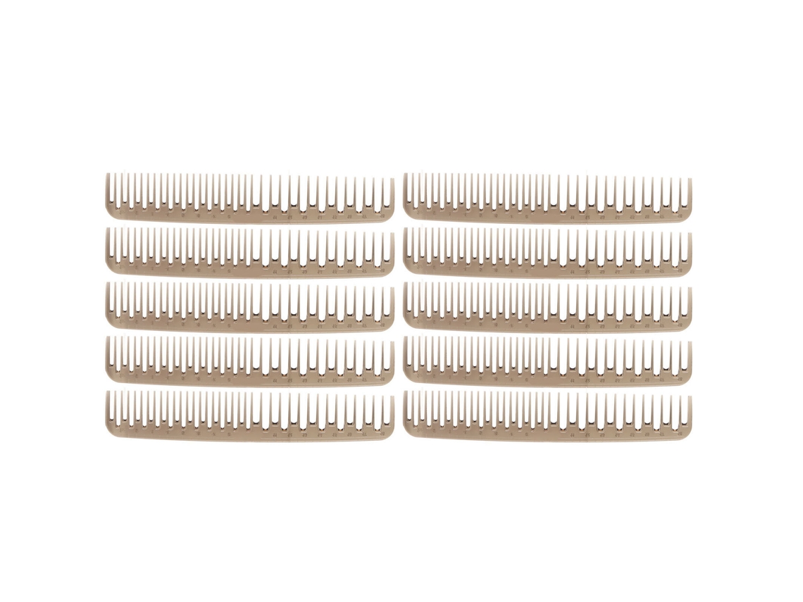 2026 10 Peças de Pente de Dentes Duplo Desembaraçador Antiestático Leve com Dentes Largos e Finos para Cabelo Cacheado Longo Úmido e Seco