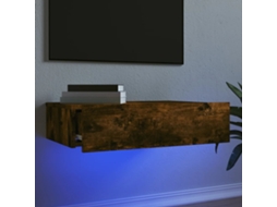 Vidaxl Móvel De Tv Com Luzes Led 60x35x15,5 Cm Carvalho Fumado