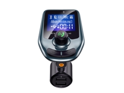 Transmissor Fm Aux Música Car Mp3 Player Qc3.0 Carrmenão Rápido Usb Car Charger Handsfree Bluetooth 5.0 Car Kit (preto)*