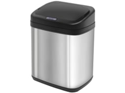 Lixeira de Cozinha 20l com Sensor Infravermelho,abertura Automática e Balde Interno Removível 33x25x42,5cm Prata e Preto BTFORUS