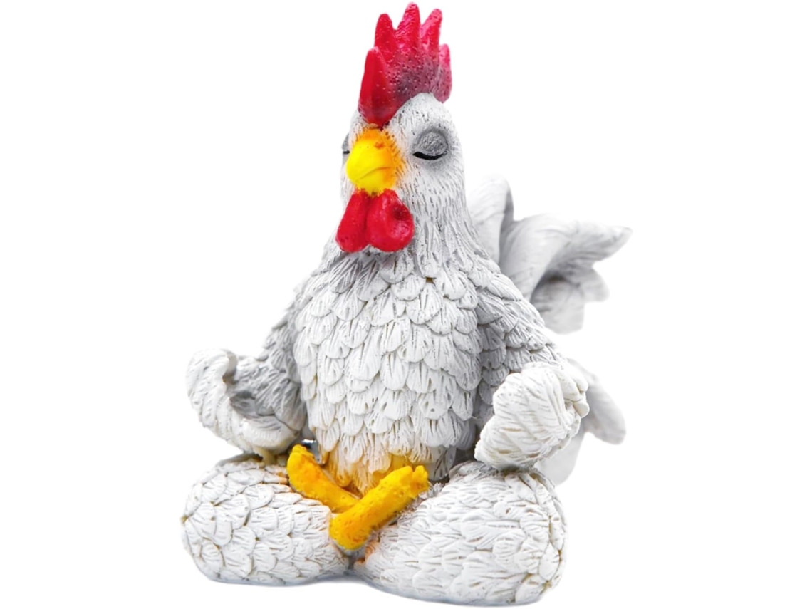 Estatueta Resina Estátua Meditação Decoração Divertida Animal Detalhe Divertido Única Estar Cozinha Quarto GOKOCO