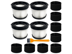 Pacote com 4 Filtros Hepa Dcv5011h para Aspirador de Pó Portátil Sem Fio Dcv501hb, com 8 Filtros de Espuma e 1 Escova, Conforme Mostrado BRILVIBERA