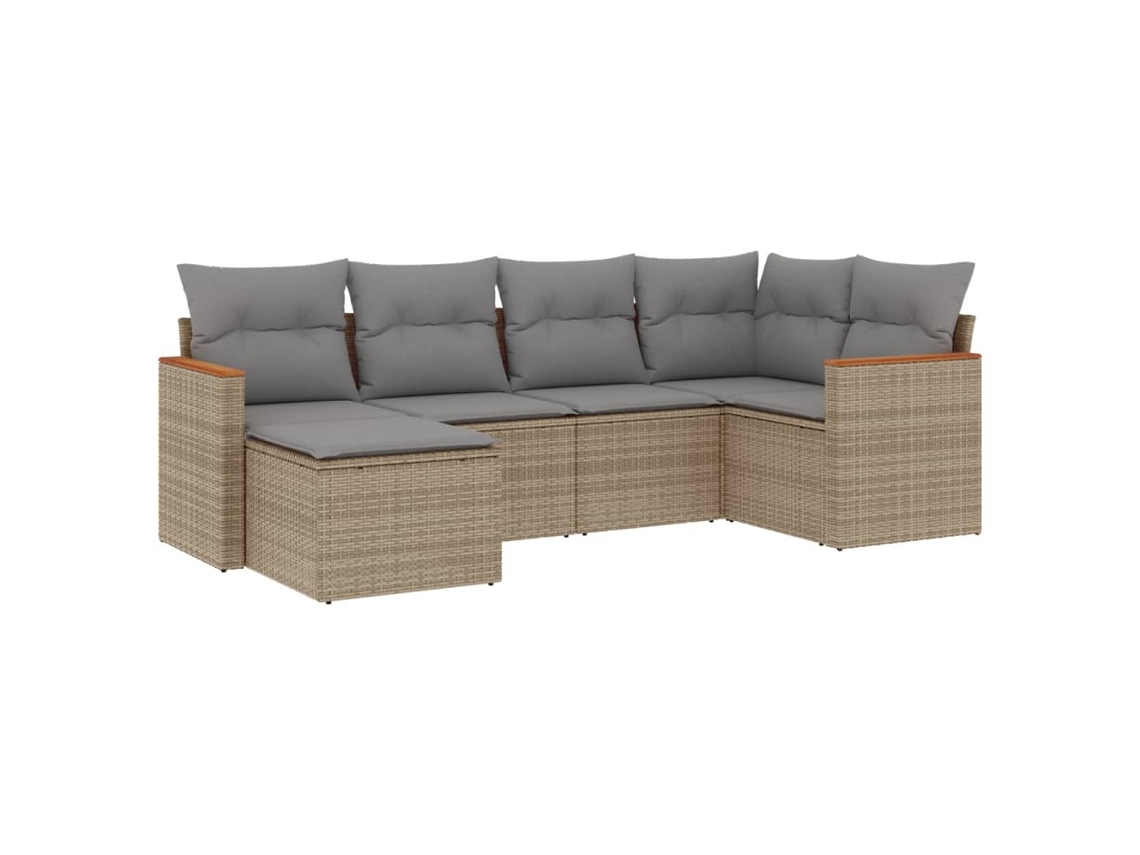 Garden Sofa Set, Garden Sofa Sets Vidaxl Bege Rattan / Vime (n/a)