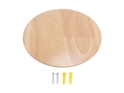 Sconce de parede de madeira com fiação rígida, luz quente, redondo 19cm para sala, quarto e banheiro