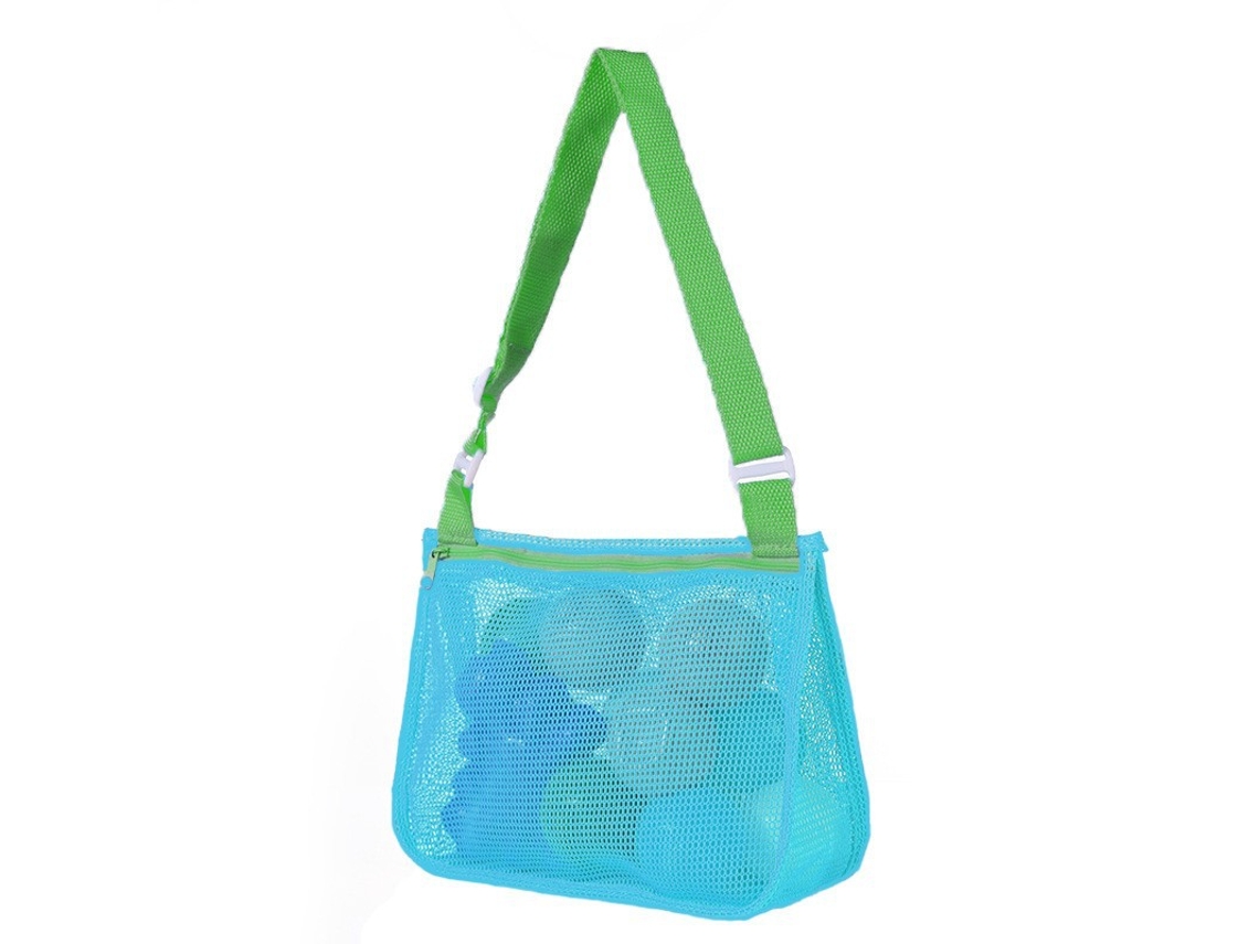Bolsa De Armazenamento De Malha Para Brinquedos De Praia Yuysan 21x25x8cm Azul (aa14)