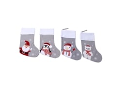 Meias Natal Pinguim Urso Papai Noel Boneco Neve Festa Familiar