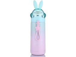 Taza De Viaje Para Niñas, Termo Conejo Bonito Anti-fugas, Botella De Acero Inoxidable 304 Con Aislamiento De Vacío 350ml