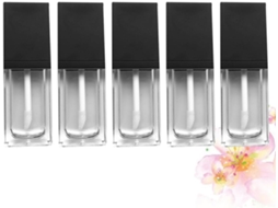 Criativo Portátil Preto Brilho Labial, Conjunto de 5 Bisnagas Plásticas de 10ml.