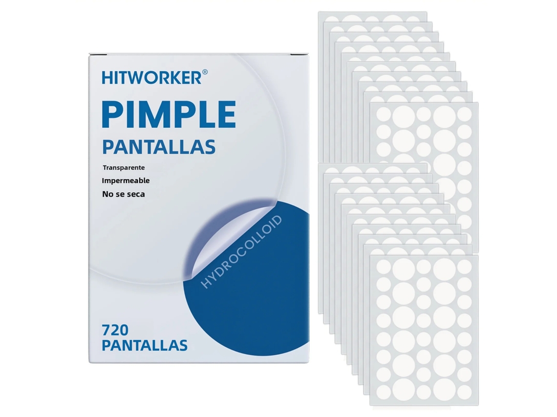 Pacote com 720 Adesivos Invisíveis de Hidrocoloide para Acne, de Alta Qualidade, Não Ressecam a Pele e São Transparentes. MDUG