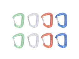 8 Grampos Carabiner 12kn Leve Alumínio Camping