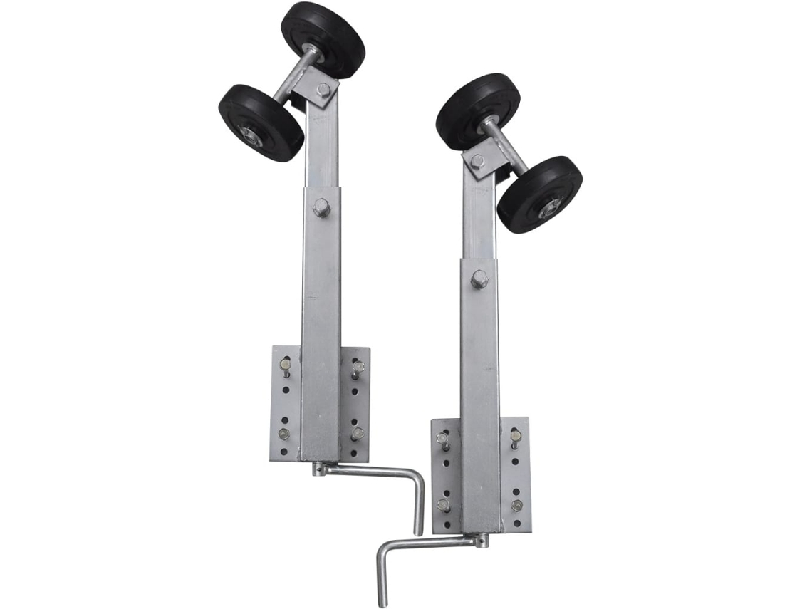 Vidaxl Suporte Arco Rolo Duplo P/ Reboque De Barco Conjunto 2 59-84 Cm