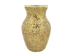 Vaso de espelhos em mármore corouro dourado, altura 20.5cm, diâmetro 10cm LAXISCREED