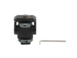 Suporte De Hot Shoe De Câmera Rotativo 360° Com Apoio Para Monitor Em Alumínio Portátil