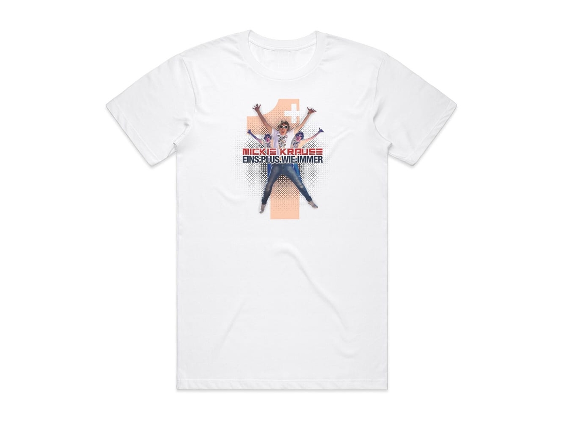 Mickie Krause Eins Plus Wie Immer Album Cover T-shirt White Rockinstonesize-xxl