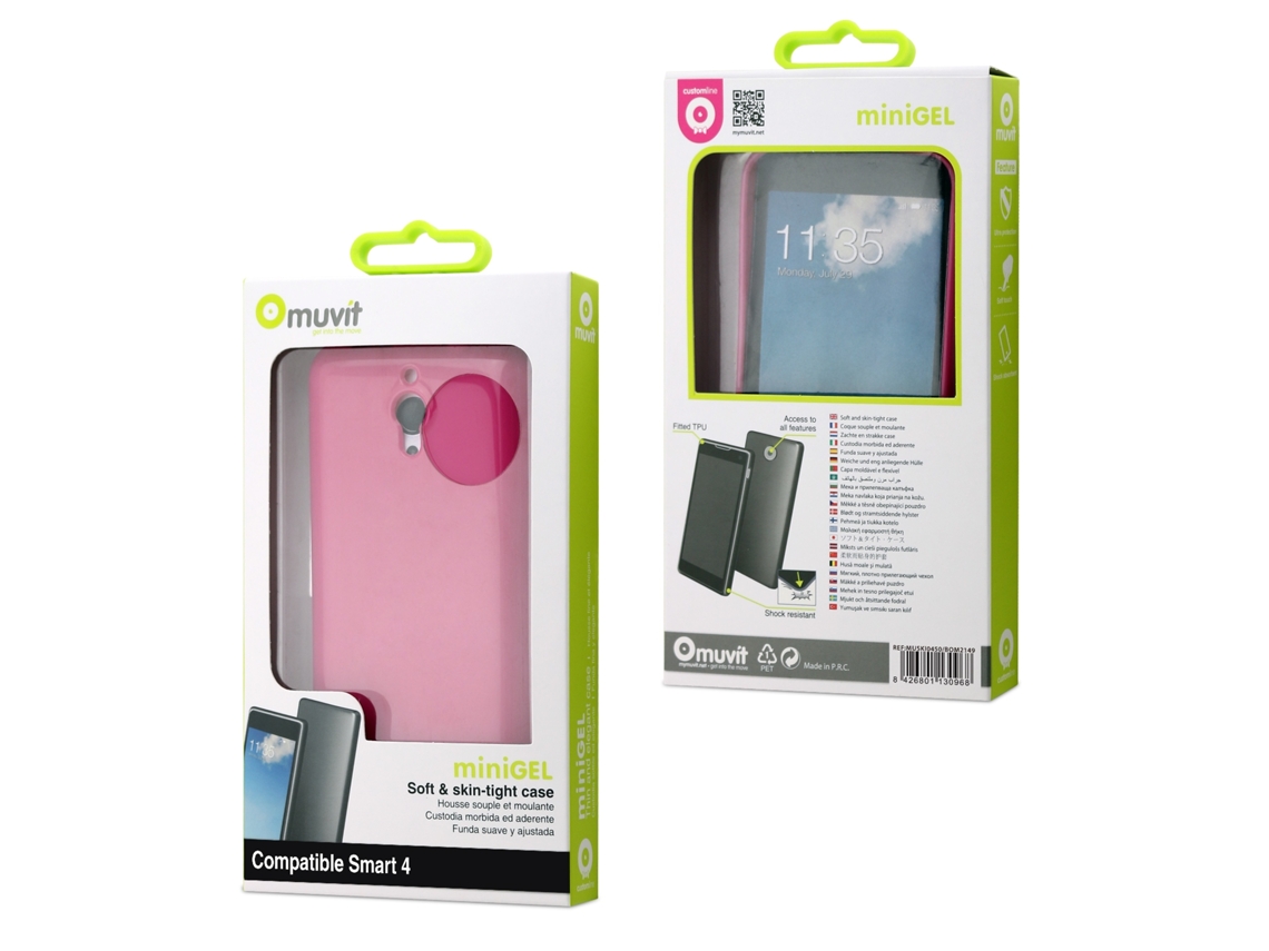 Capa MUVIT Vodafone Smart4 Fúchsia
