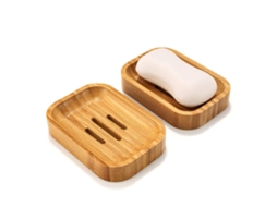 Conjunto AQUAFORGE de 2 Saboneteiras de Bambu Natural