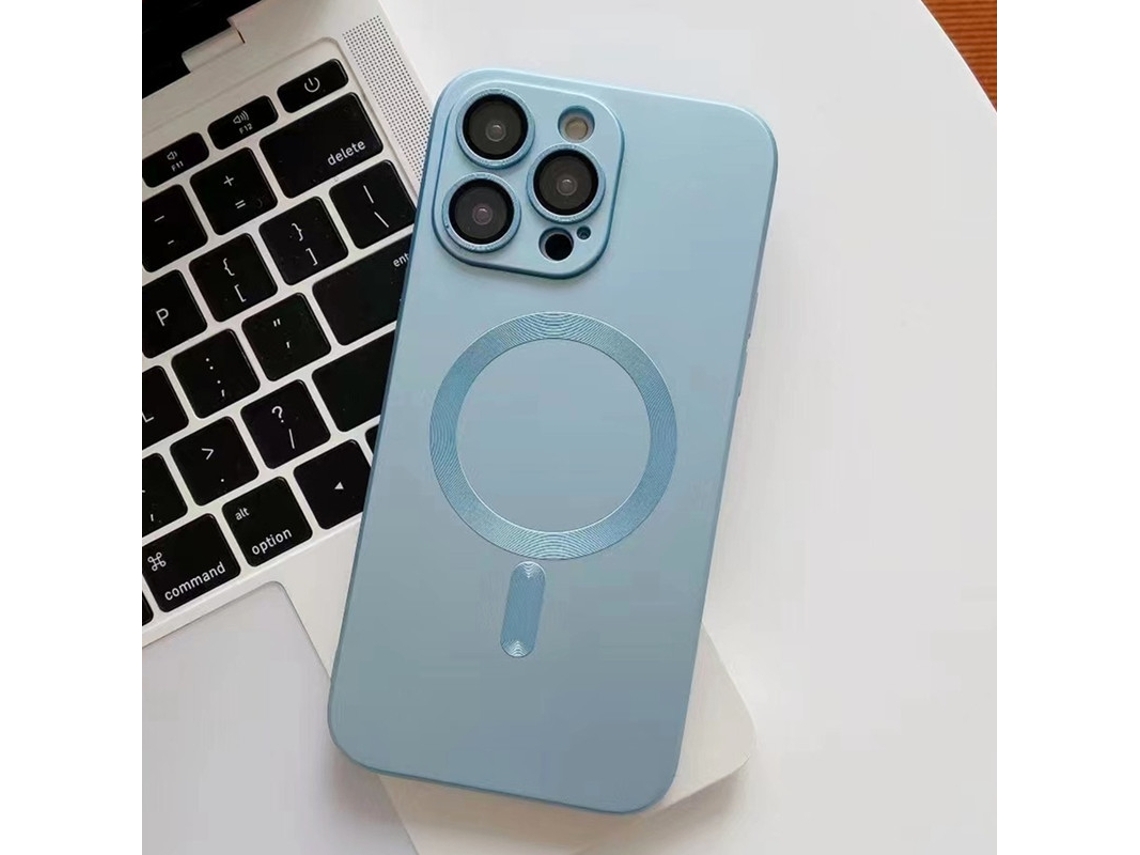 Capa Magnética Simples E Macia Para Iphone 17 Air Peak Azul Peak