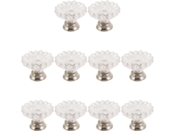 Conjunto De 10 Puxadores Transparentes Em Acrílico Com Furo, Textura Clara E Superfície Estável, Ideais Para Gavetas E