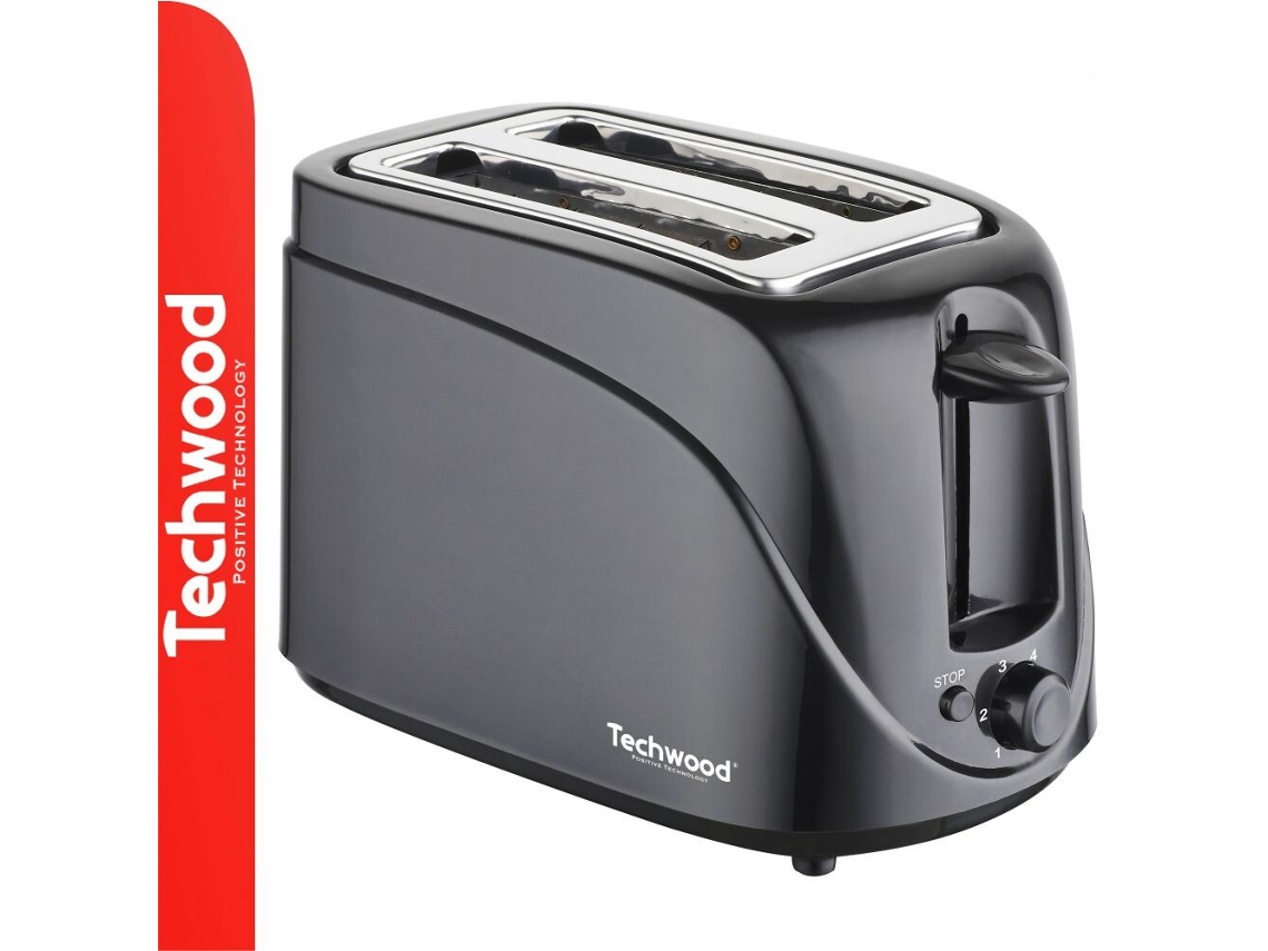 Torradeira 2 Ranhuras 700W Preta TECHWOOD