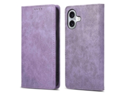Capa De Couro Sintético Df-05 Para Iphone 16 Com Bloqueio Rfid