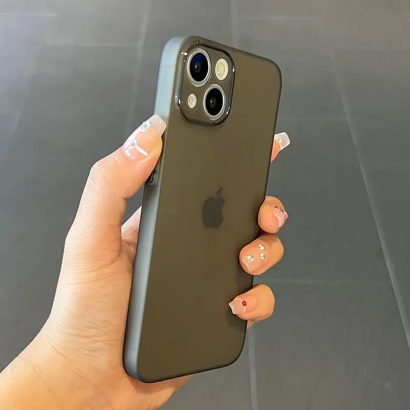(preto 13pro) Capa Ultrafina De Silicone Fosco, Mini Capa Traseira Transparente De Tpu Fosco