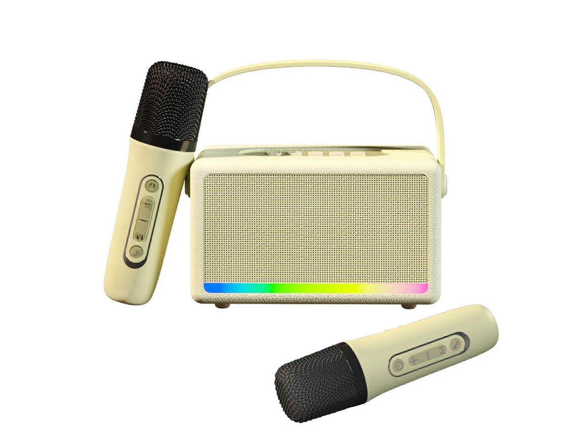 Caixa De Som Portátil Para Karaokê, Ideal Para Uso Externo, Com Mini Microfone Sem Fio, Microfone Integrado Para Cantar Em Casa E Aquaforge