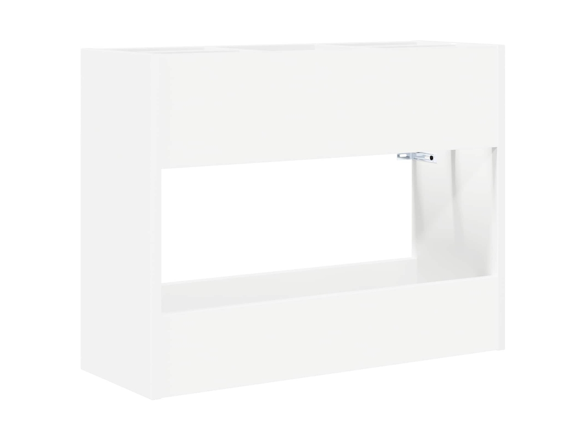 Conjunto 1 Suporte De Guarda-sol Vidaxl Branco Derivados De Madeira (65 X 24 X 50 Cm)