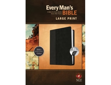 Livro nlt every man's bible, large print, black/onyx, indexed de notes by dean merrill notes by stephen arterburn (inglês)