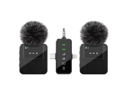 Microfone De Lapela 3 Em 1 Com Redução De Ruído Sem Fio Plug And Play Para Iphone Android Câmera CUICH