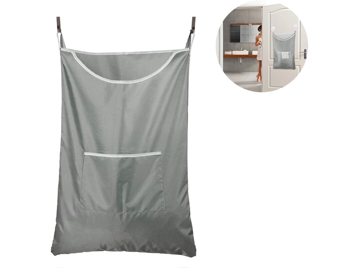 Saco De Roupa Suja Resistente Em Tecido Oxford, Dimensões: 75x50cm (cinza), Para Uso Em Banheiros E Armários De Parede, Para Pendurar Na Porta