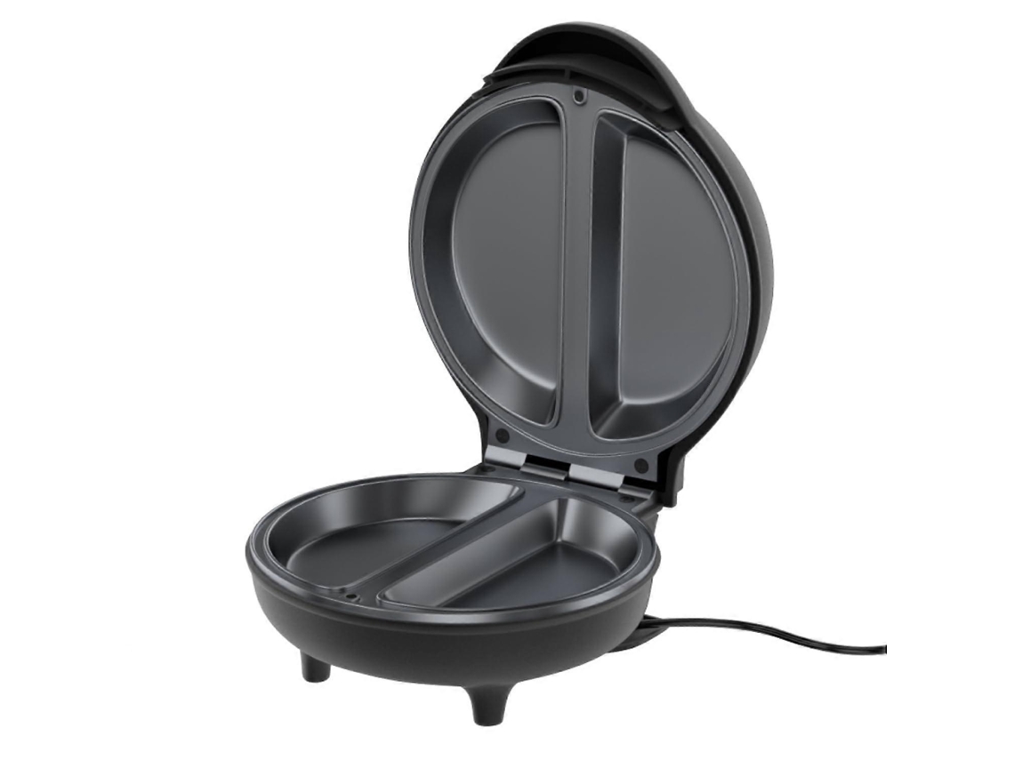 Omeleteira E Cozinhador De Ovos Elétrico De 750w Com Aquecimento Duplo, Placas Antiaderentes, Luz Indicadora De Pronto, 18cm