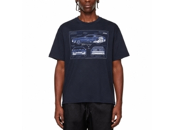 Rockinstone Back To The Future Movie Blueprints Navy Adult T-shirt Size:l