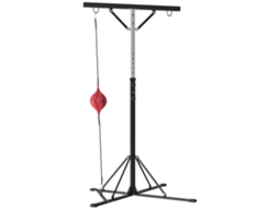 Suporte para saco de boxe ajustável em altura com speedball estrutura metálica 160lx145bx175 220hcm preto BTFORUS
