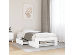 Vidaxl Estrutura De Cama 90x200 Cm Derivados De Madeira Branco