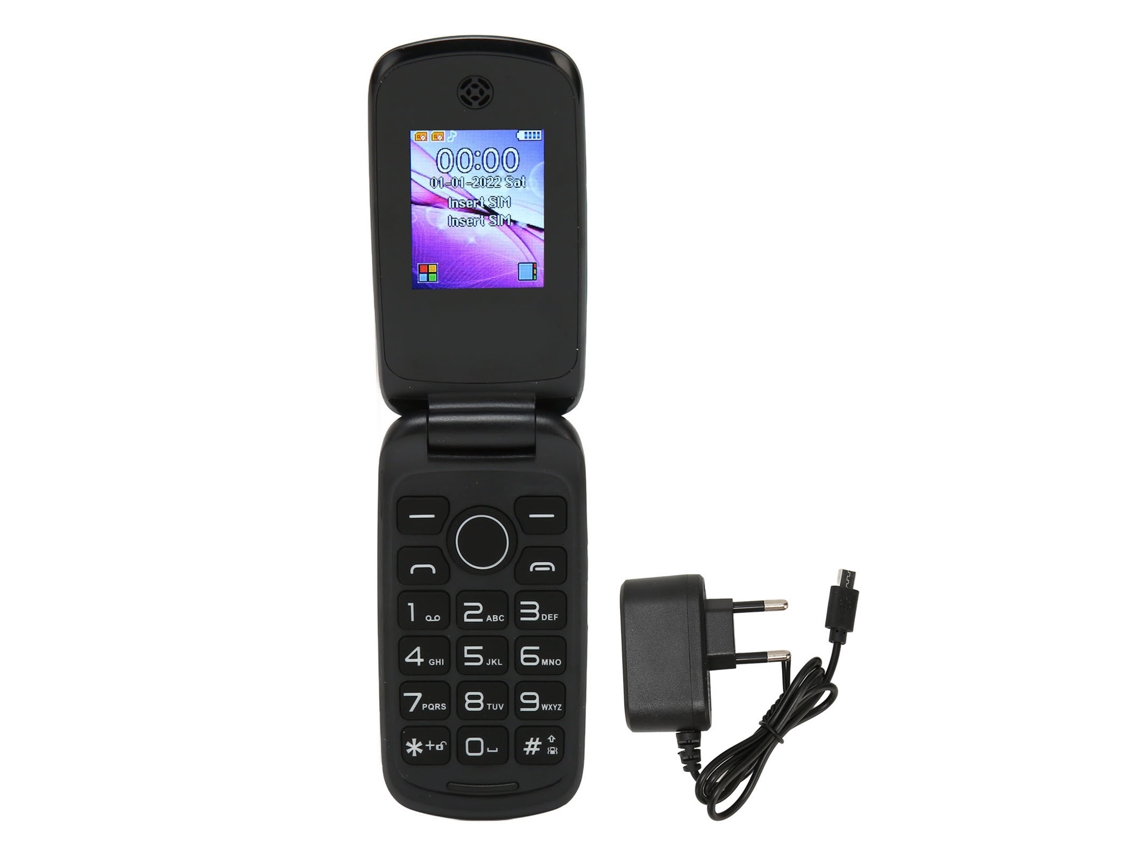 Mali telefone Flip 2g Dual Sim com Tela Colorida 1.77 Polegadas Bateria 1200mah Desbloqueado Azul Plugue Eu