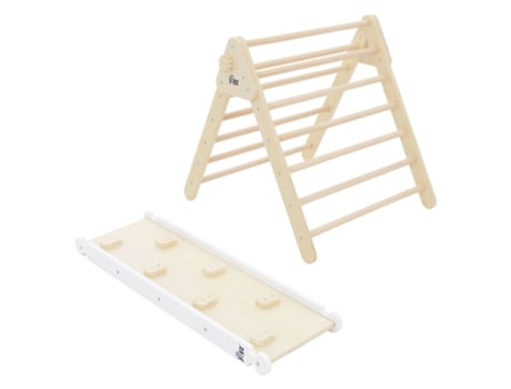 Triângulo De Trepar Para Crianças A Partir De 1 Ano 73X72X70 Cm Madeira Natural JOYZ