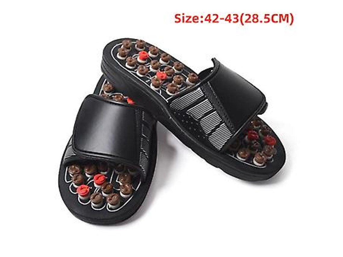 1 Par De Sandálias De Reflexologia, Chinelos Para Massagem Nos Pés, Sapatos De Acupuntura E Acupressão Slowmoose (42 43)