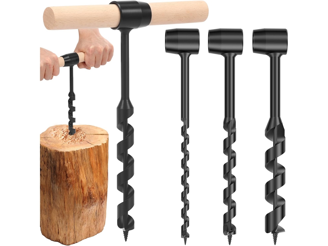 Conjunto De 4 Brocas Para Madeira Estilo Bushcraft, Broca