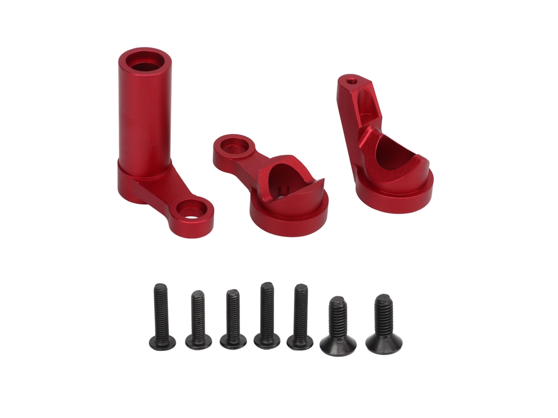Peças De Direção Para Carro Rc Melhorias Conjunto De Reforço De Alumínio Substituição Para Traxxas 1/8 4wd Sledg Vermelho