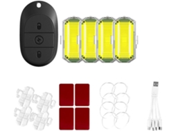 Luzes Estroboscópicas Para Carro E Moto, Luz De Advertência Anticolisão Em Led, À Prova D Água, Com Controle Remoto Para