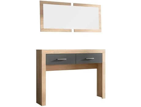 Móvel de Entrada HOMESOUTH Cambria Claro - Grafite (Melamina, PVC - 115 x 160 x 26  cm)